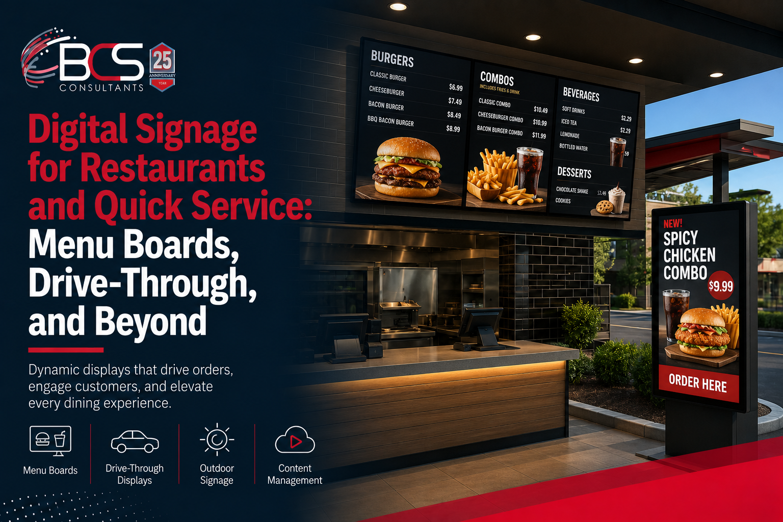 Digital Signage for Restaurants and Quick Service: Menu Boards, Drive-Through, and Beyond