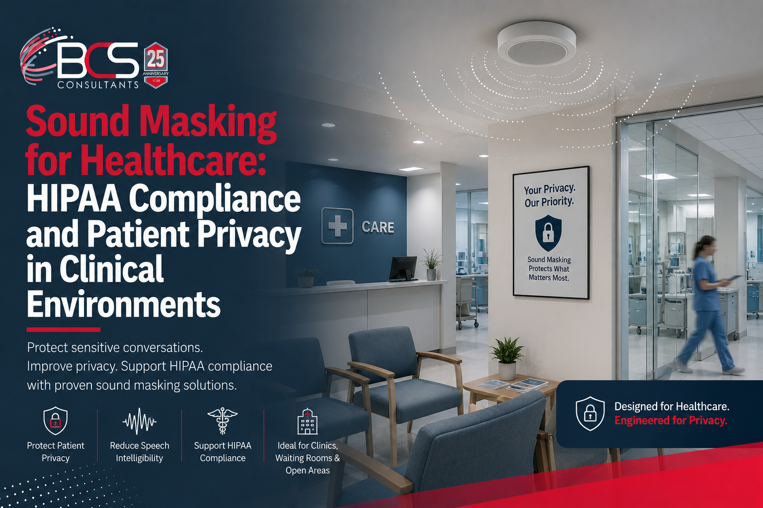 Sound Masking for Healthcare: HIPAA Compliance and Patient Privacy in Clinical Environments