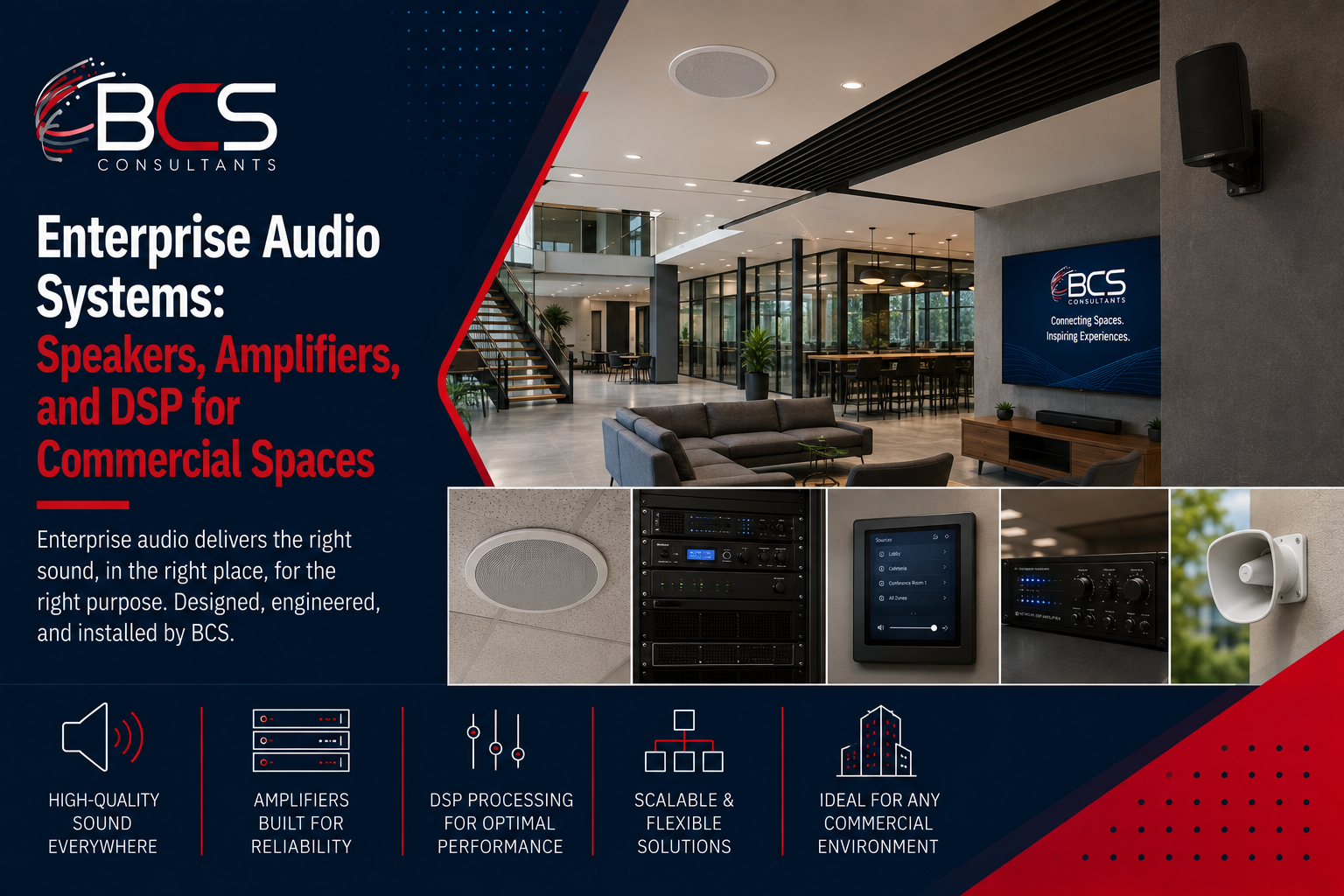 Enterprise Audio Systems: Speakers, Amplifiers, and DSP for Commercial Spaces
