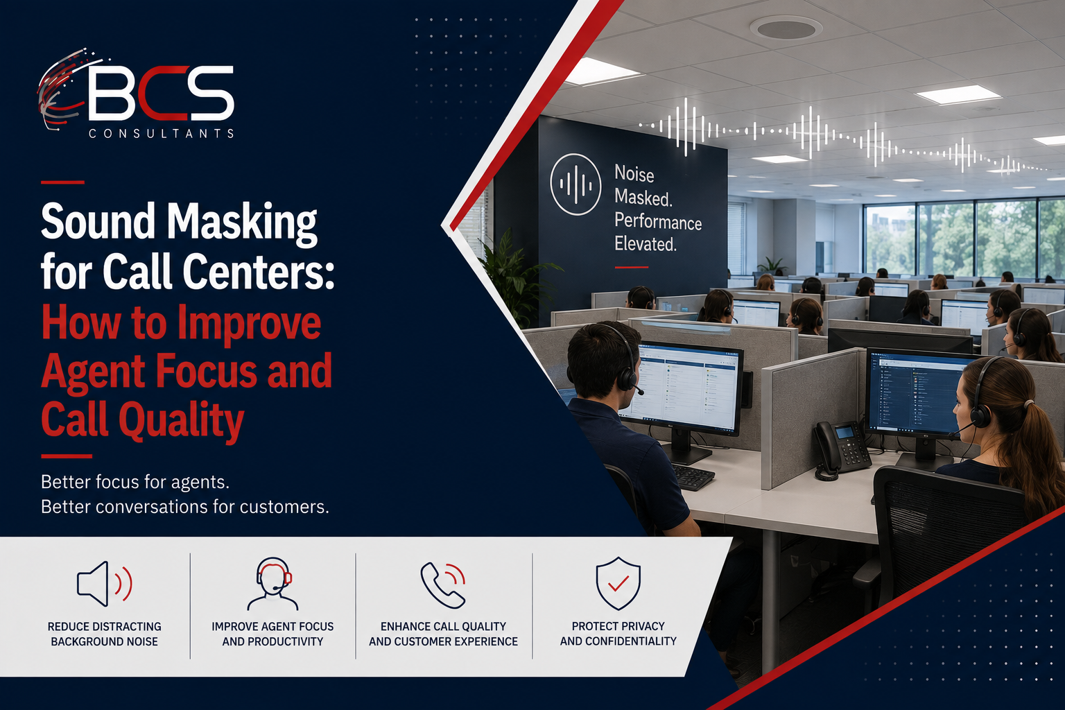 Sound Masking for Call Centers: How to Improve Agent Focus and Call Quality