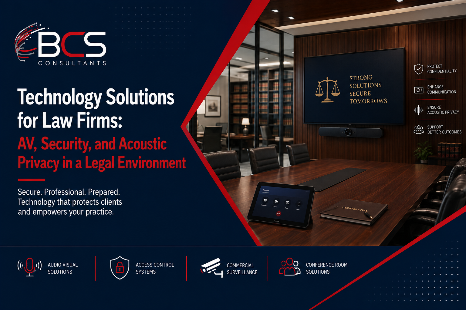 Technology Solutions for Law Firms: AV, Security, and Acoustic Privacy in a Legal Environment