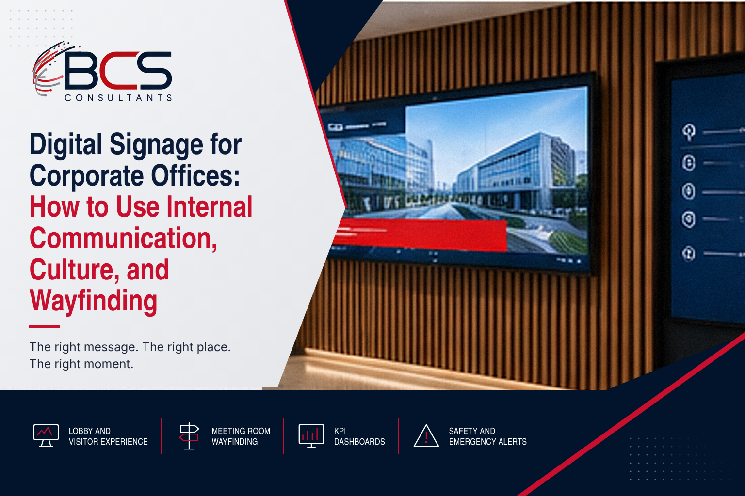 Digital Signage for Corporate Offices: How to Use Internal Communication, Culture, and Wayfinding
