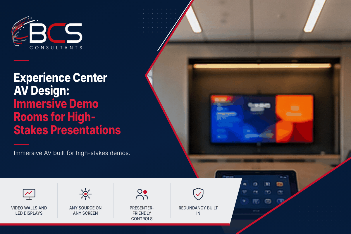Experience Center AV Design: Immersive Demo Rooms for High-Stakes Presentations